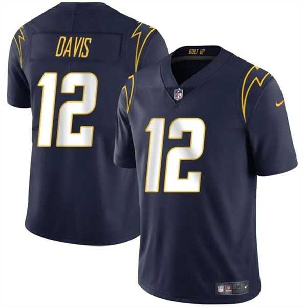 Men & Women & Youth Los Angeles Chargers #12 Derius Davis Navy 2024 Vapor Limited Football Stitched Jersey,We sell and wholesale Men & Women & Youth Los Angeles Chargers #12 Derius Davis Navy 2024 Vapor Limited Football Stitched Jersey on line form chian!